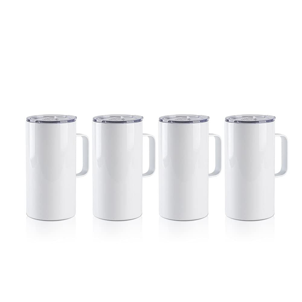 4 Pack 20 OZ Sublimation Tumblers with Printable Handle U6093