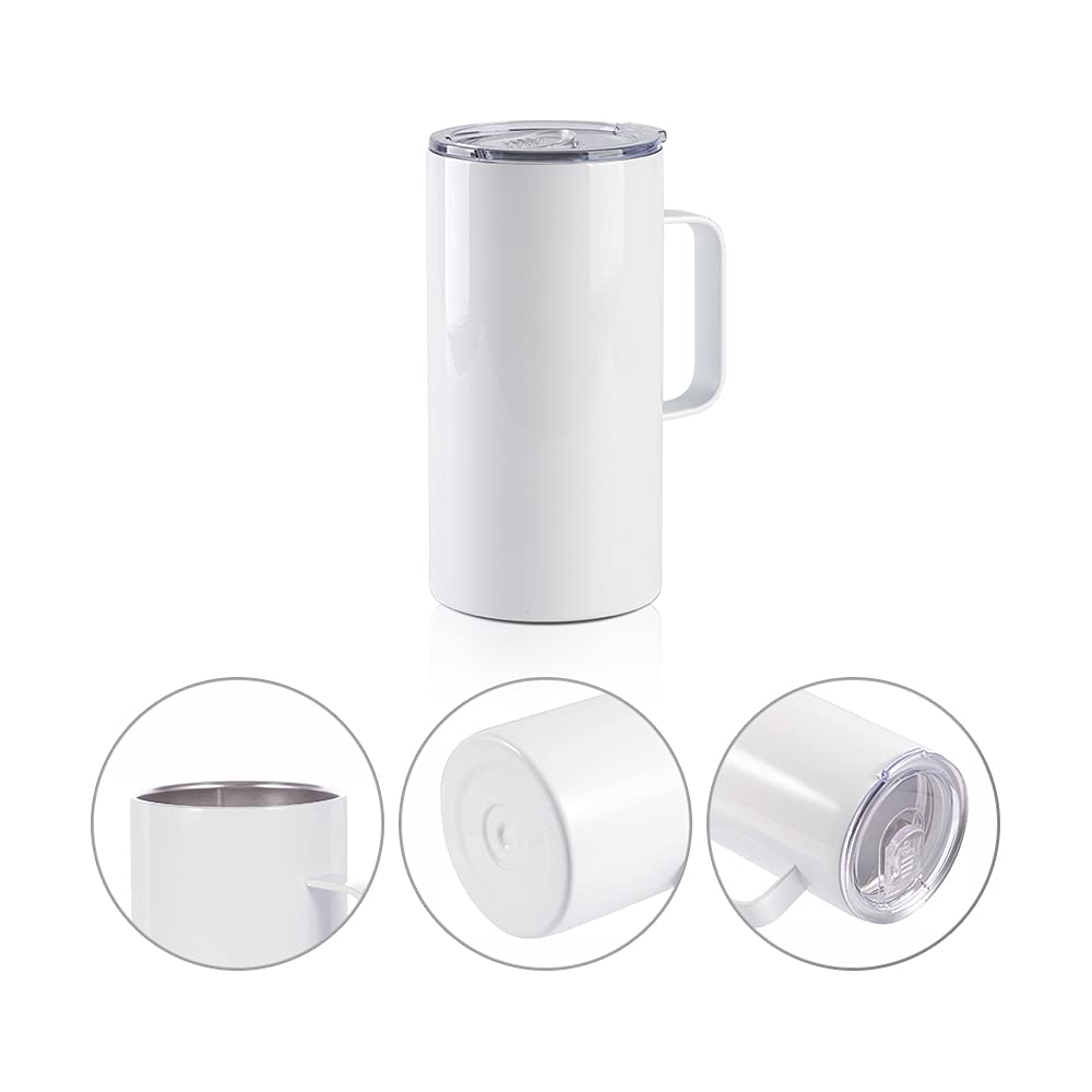 4 Pack 20 OZ Sublimation Tumblers with Printable Handle U6093
