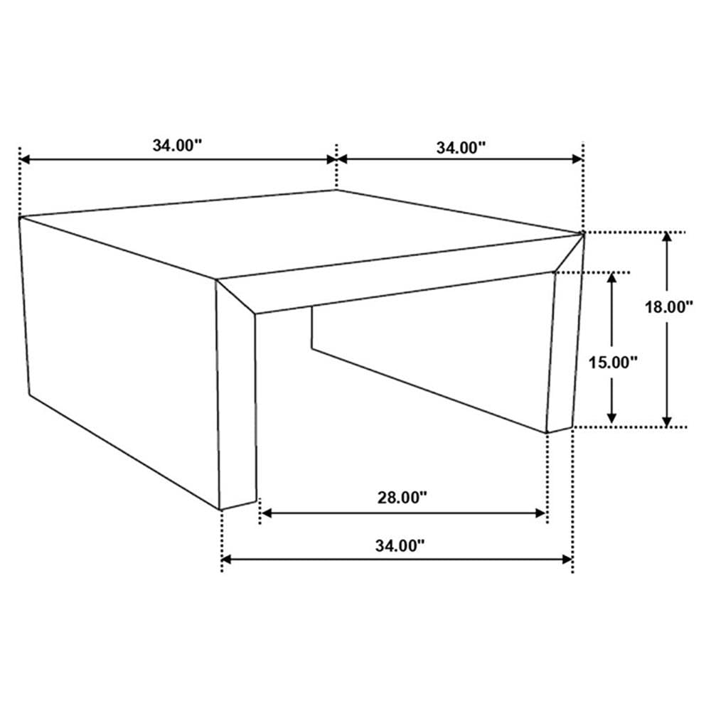 Square Solid Wood Coffee Table M399