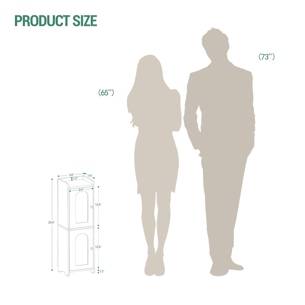 Bathroom Storage Cabinet with 2 Doors Q590603