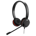 Wired Dual-Ear Headset with Mic, Black Z804