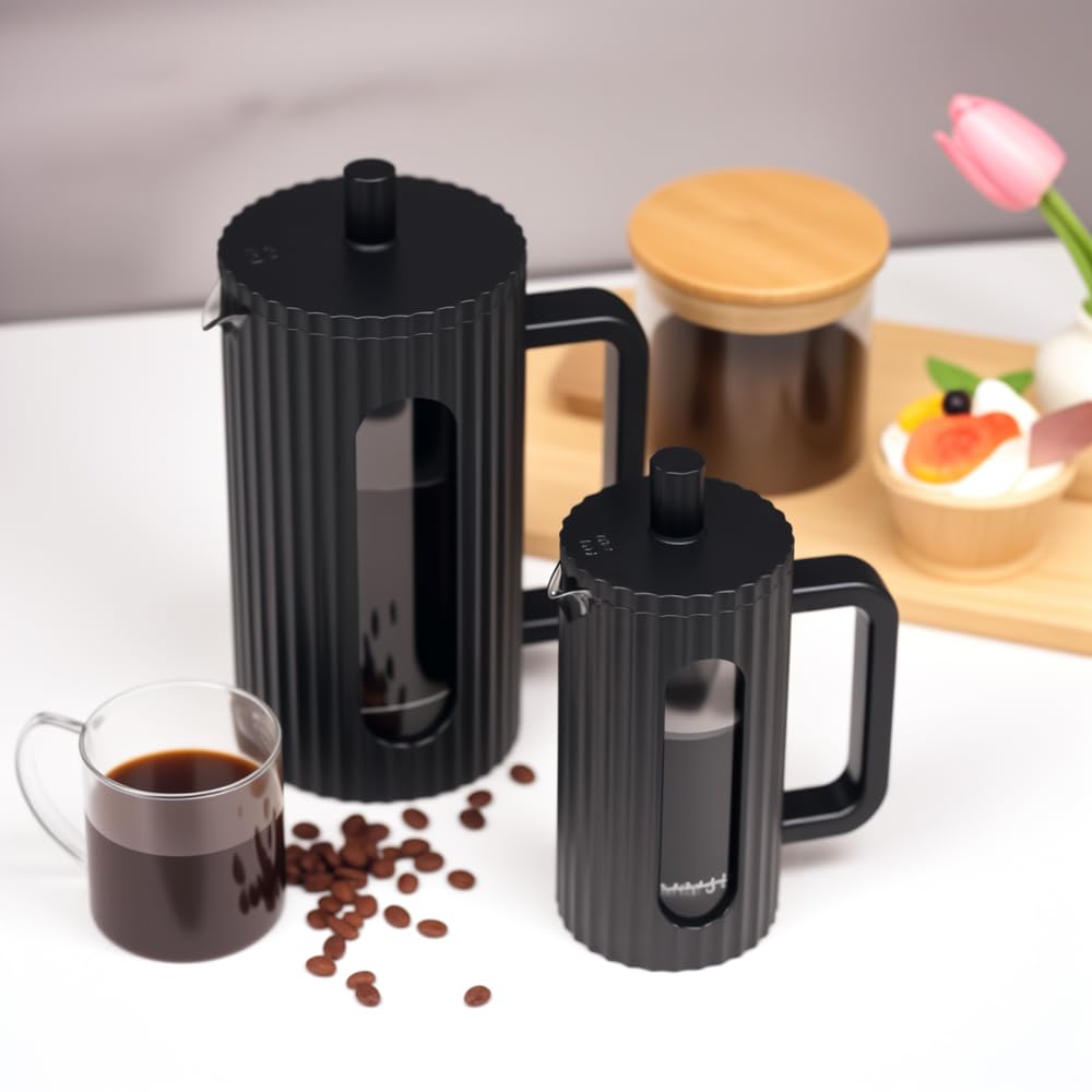 French Press Coffee Maker 12OZ Borosilicate Glass F216