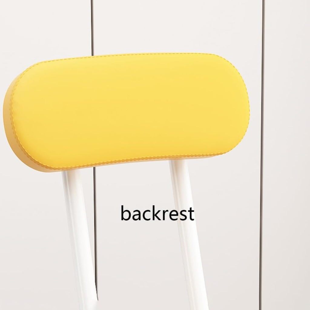 Black Cushioned Folding Stool with Backrest Z1636