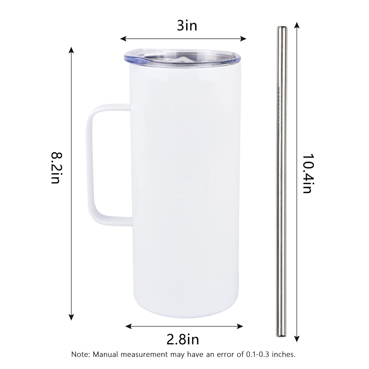 20oz Sublimation Skinny Tumbler with Handle & Coffee Mug X404956