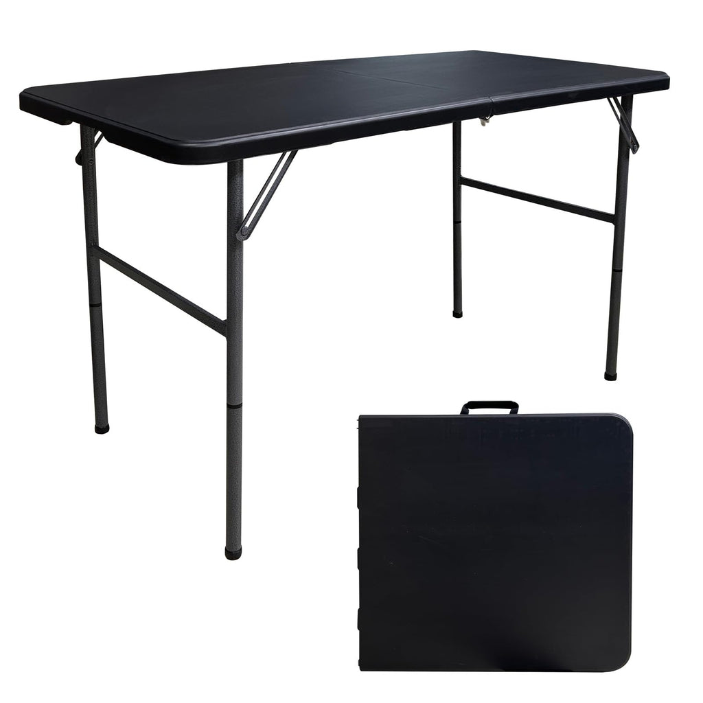 4 Foot Heavy Duty Fold-in-Half Folding Table with Handle E5813