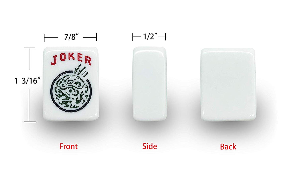 166 White Engraved Tiles Mahjong Set with Soft Bag N70909
