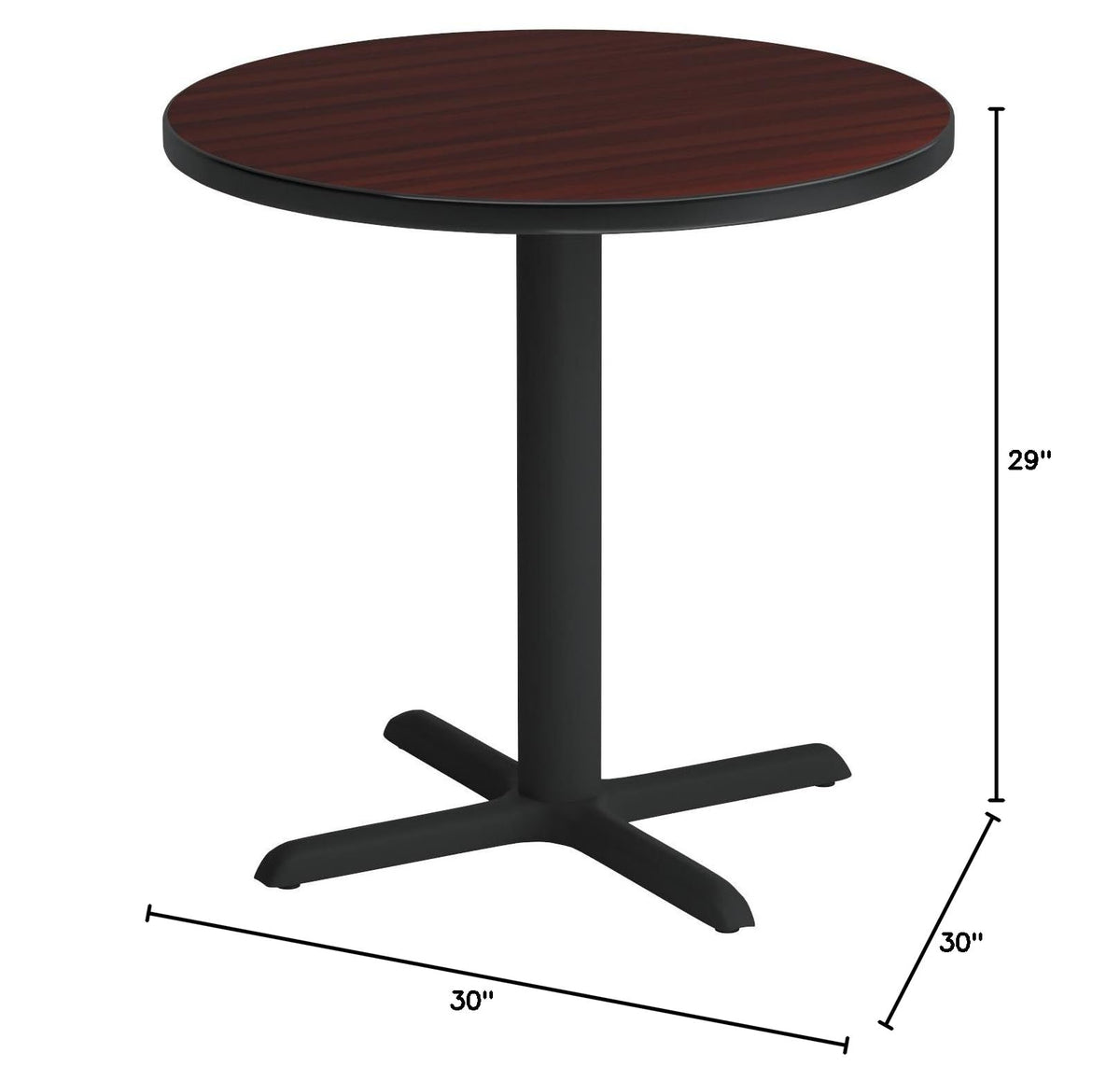30" Round Breakroom Table Mahogany A504318