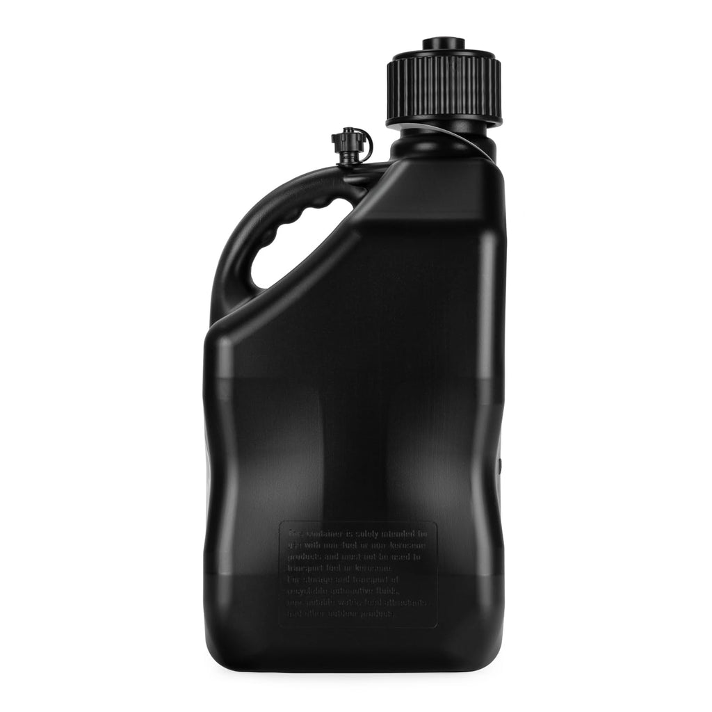 5.5 Gallon Square Motorsport Jug Black with Filler Hoses 4 Pack W71786