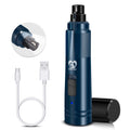 Dog Nail Grinder with LED Light 2-Speed Electric Pet Nail Trimmer Dark Blue L337274