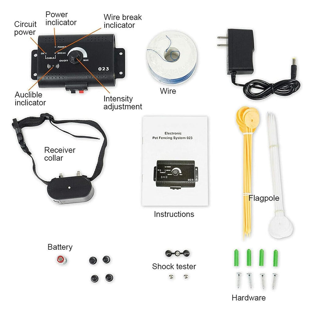Underground Electric Dog Fence, In-Ground Pet Containment System, Waterproof Training Collar F79892
