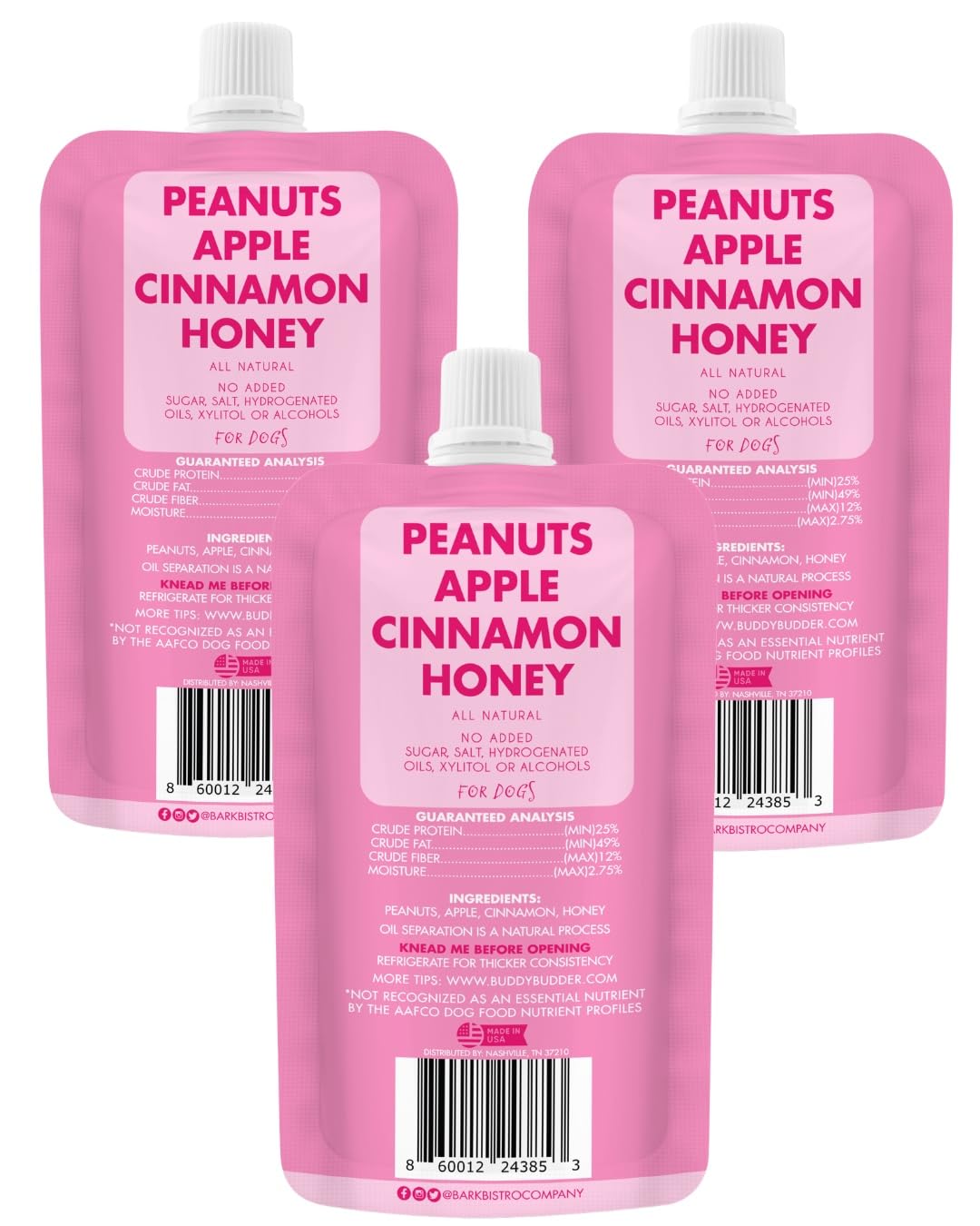 Peanut Butter for Dogs 3 Pack 4oz Squeeze Packs U183