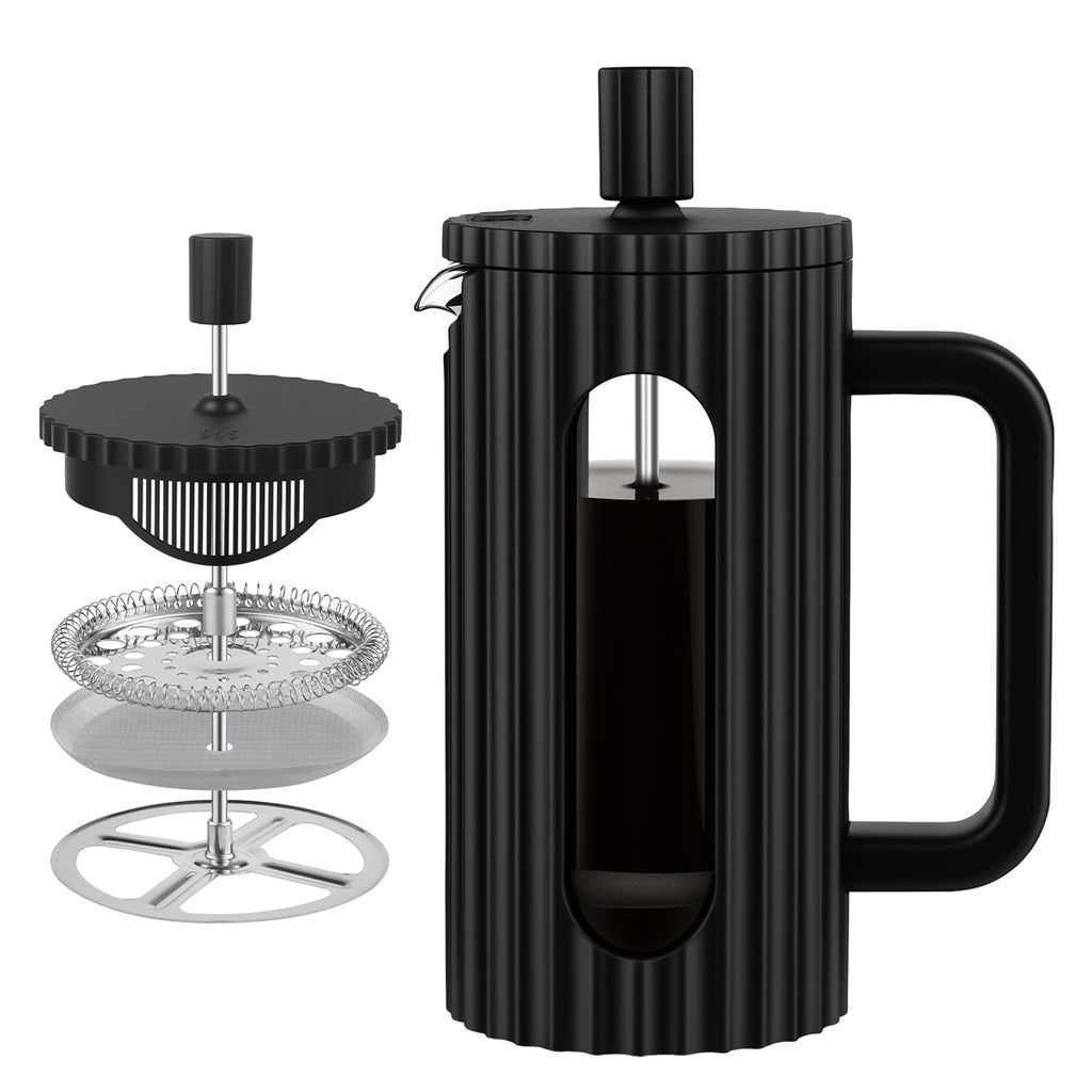 French Press Coffee Maker 12OZ Borosilicate Glass F216