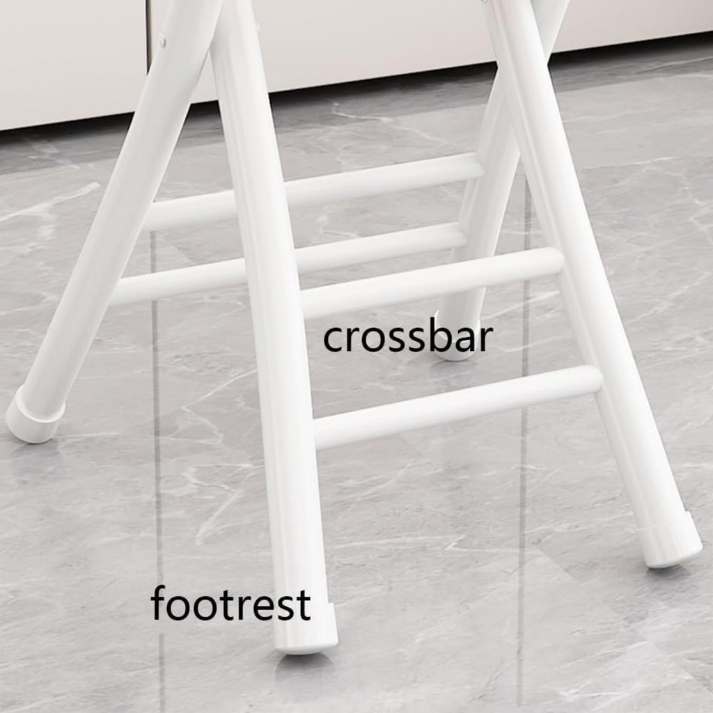Black Cushioned Folding Stool with Backrest Z1636