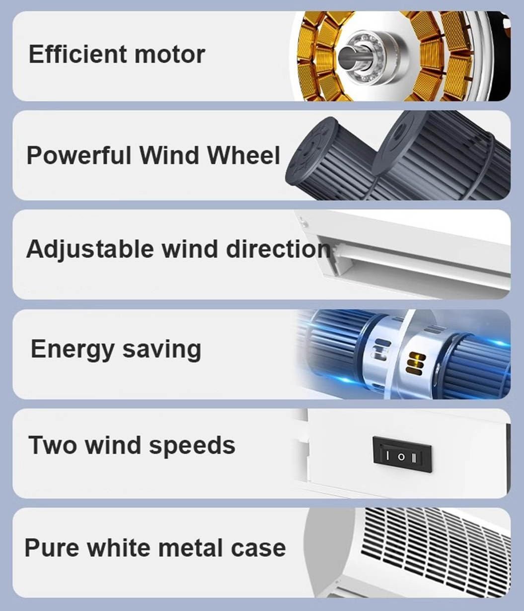 Over Door Air Curtain Fan with Remote Control 60cm M875