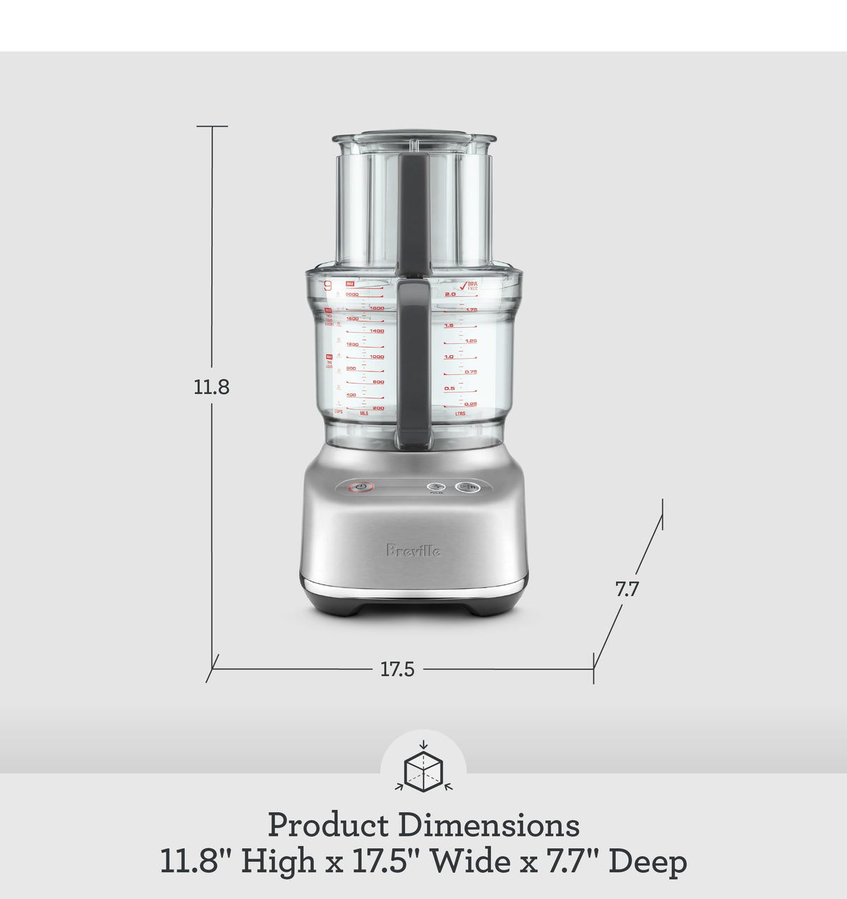9 Processor and Dicer, Brushed Stainless Steel S4546