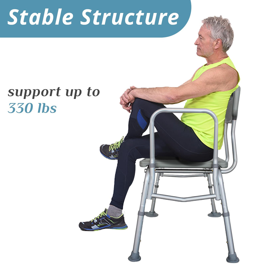 Tub Transfer Bench with Backrest and Armrest W9141