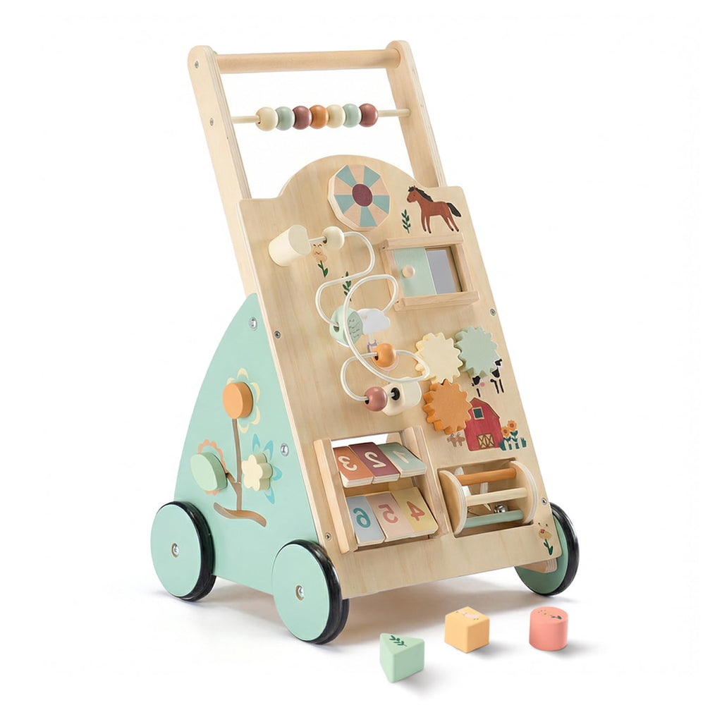 Wooden Baby Walker with Activity Center D79102