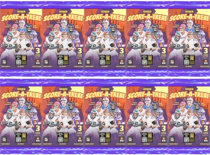 Football Trading Cards with 10 Sealed Foil Packs Q2583