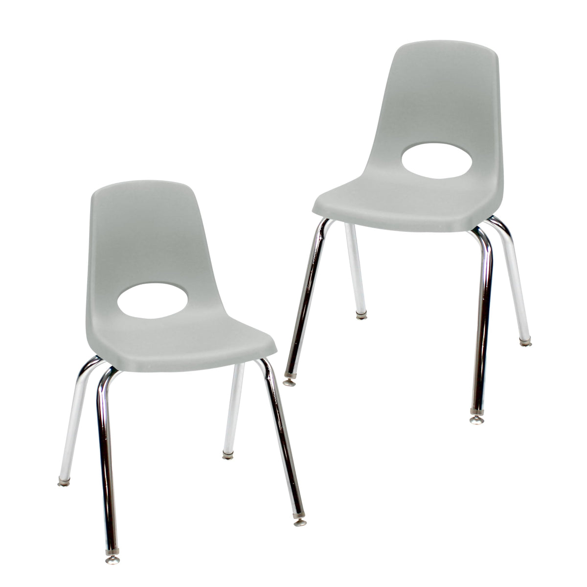 16" Light Gray School Stack Chair 2-Pack J629790