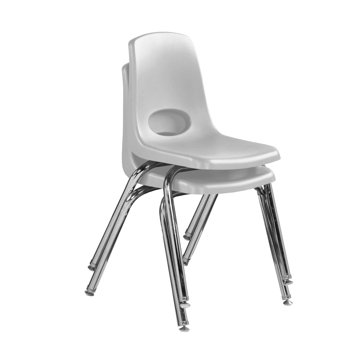 16" Light Gray School Stack Chair 2-Pack J629790