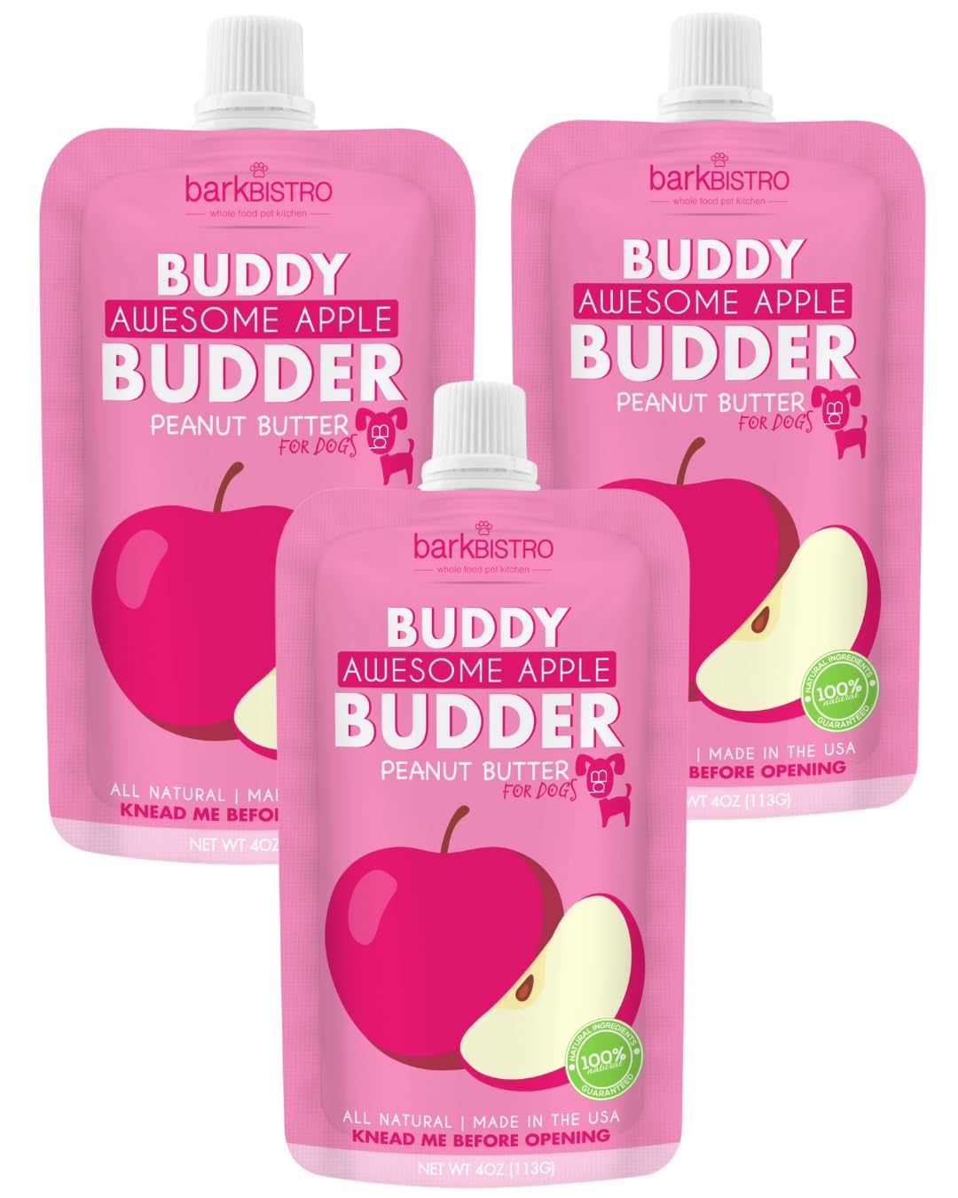 Peanut Butter for Dogs 3 Pack 4oz Squeeze Packs U183