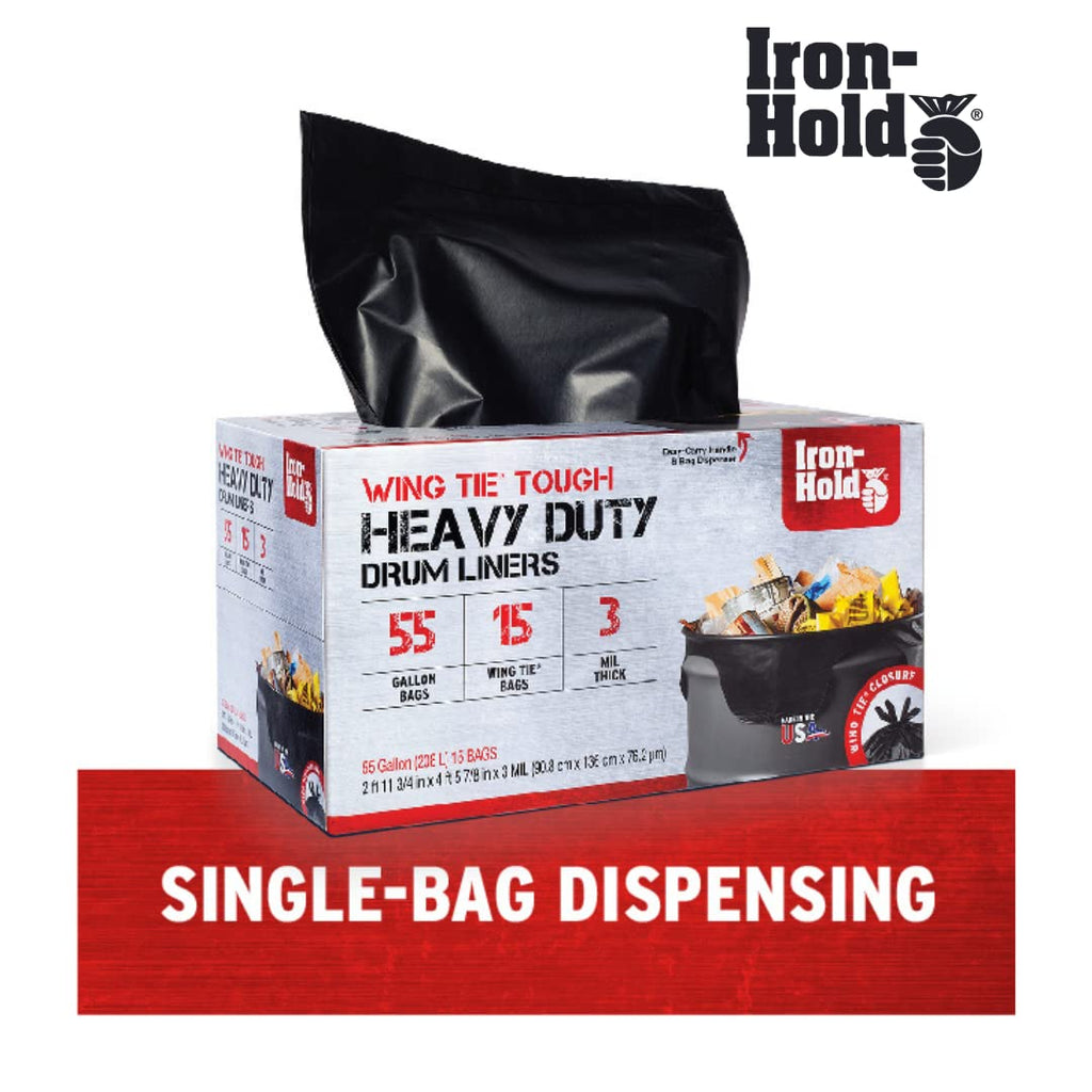 42 Gallon 20 Bags Black Heavy Duty Trash Bags Z603