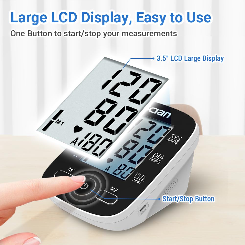 Automatic Upper Arm Blood Pressure Monitor with Large Cuff D9101