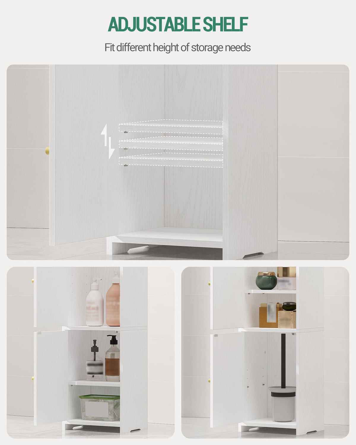 Bathroom Storage Cabinet with 2 Doors Q590603
