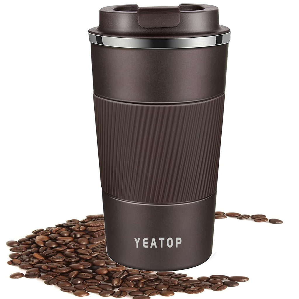 16 oz Stainless Steel Insulated Travel Coffee Mug with Lid H15847