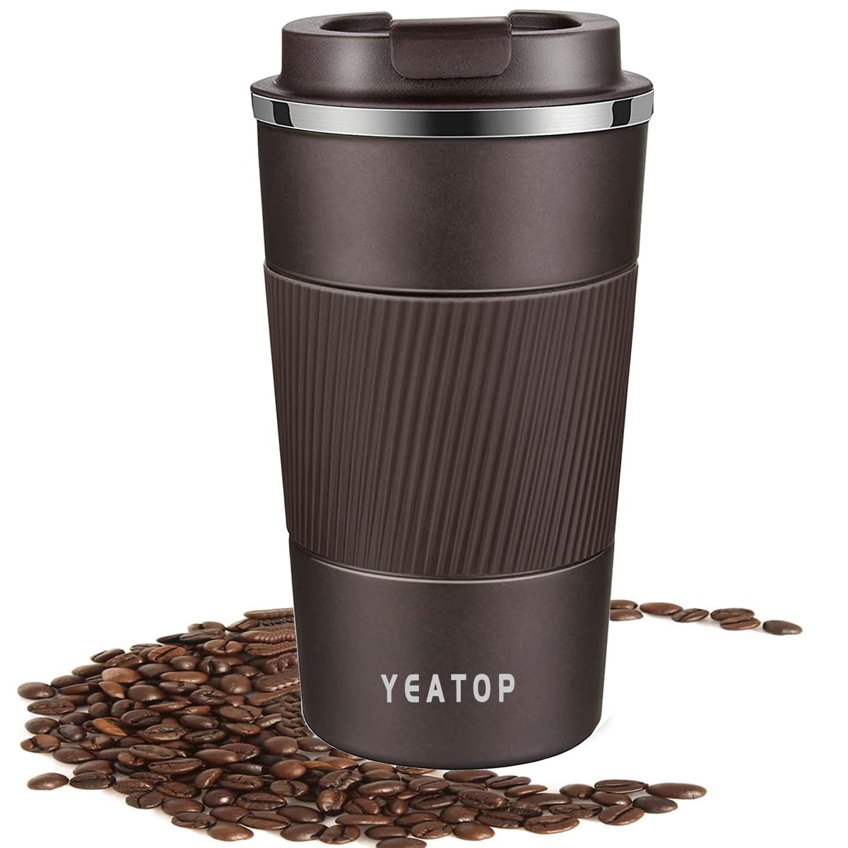 16 oz Stainless Steel Insulated Travel Coffee Mug with Lid H15847