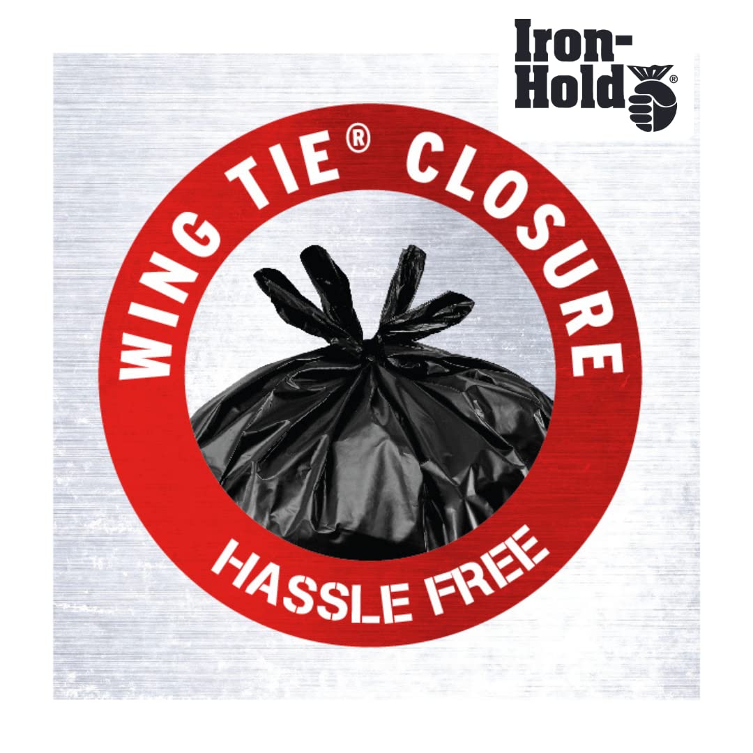42 Gallon 20 Bags Black Heavy Duty Trash Bags Z603