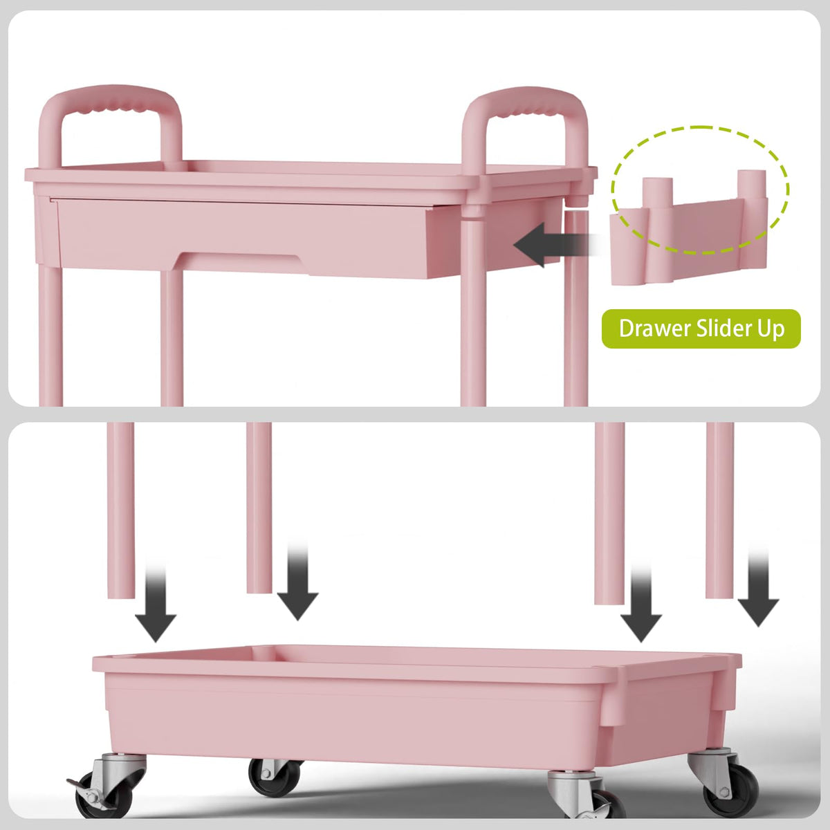 3 Tier Rolling Cart with Wheels N30028