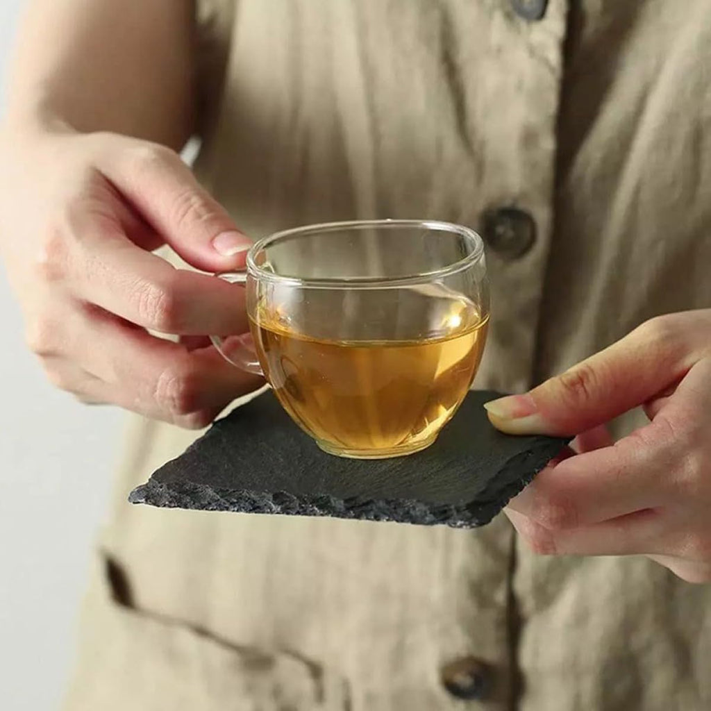 Natural Stone Drink Coasters 12 Pcs Square K165527
