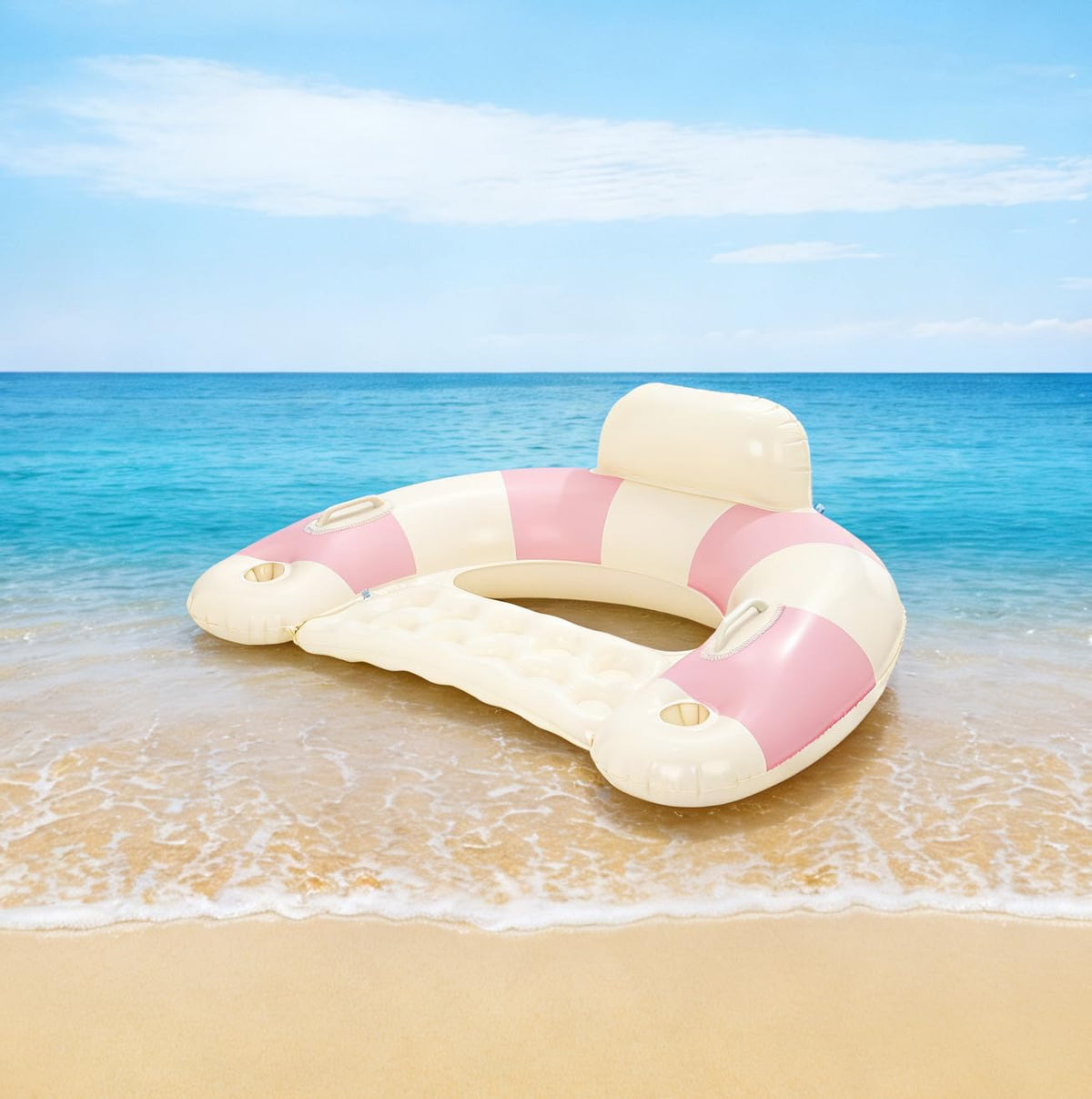 Inflatable Pool Float Chair with Cup Holders H7879