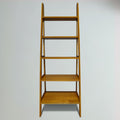 Solid Wood 5-Shelf Ladder Bookcase Q664960
