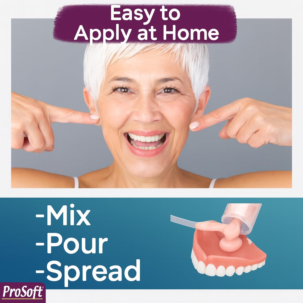 Denture Reline Kit, Soft Reliner, Zinc-Free, 4 Applications H154