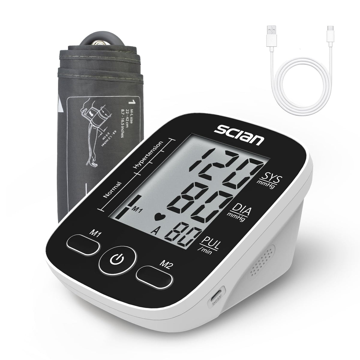 Automatic Upper Arm Blood Pressure Monitor with Large Cuff D9101
