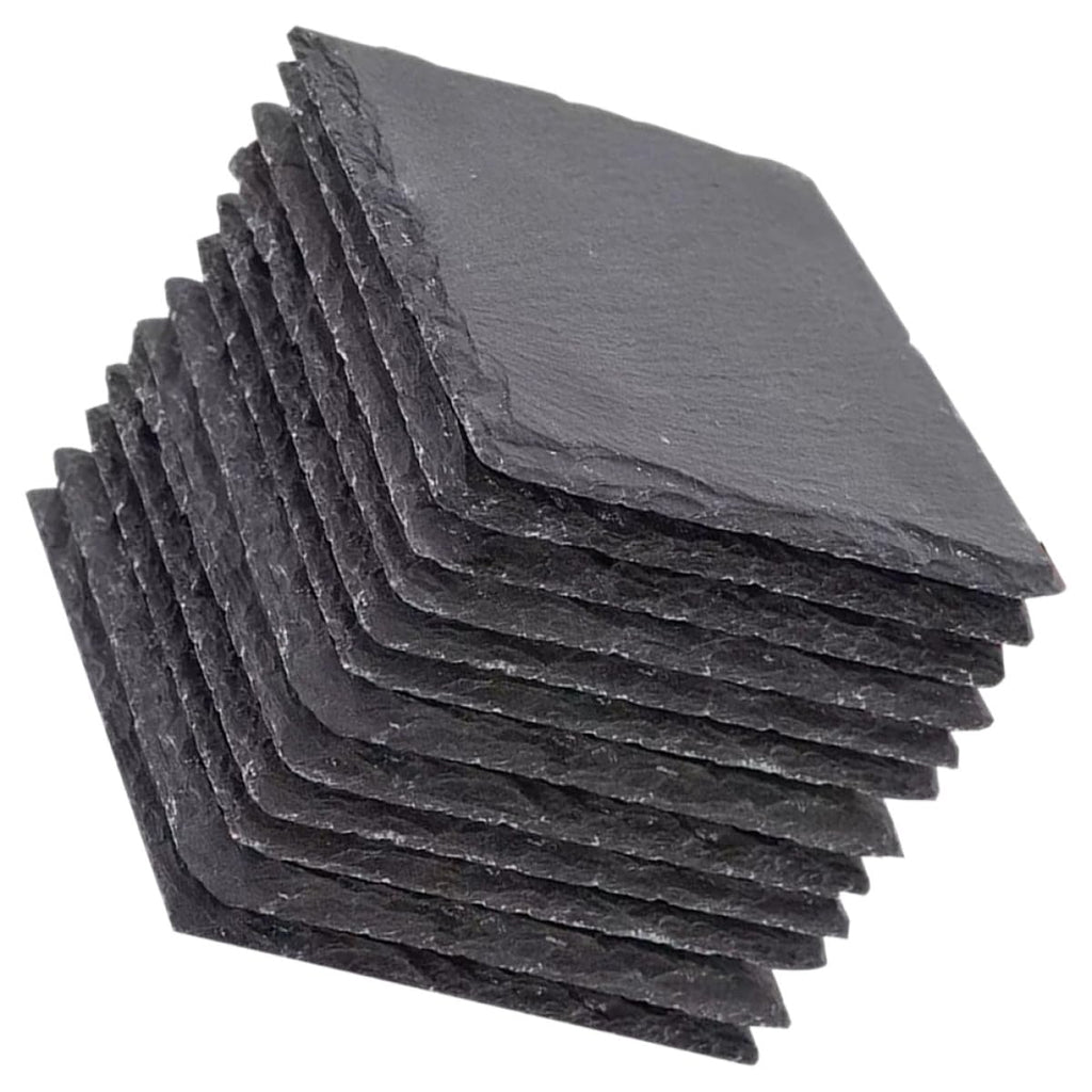 Natural Stone Drink Coasters 12 Pcs Square K165527