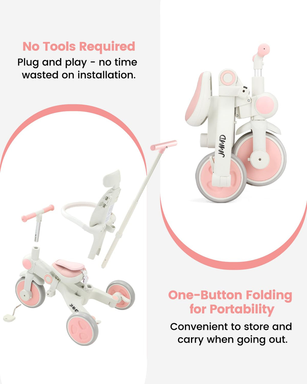 7-in-1 Foldable Toddler Tricycle R27866