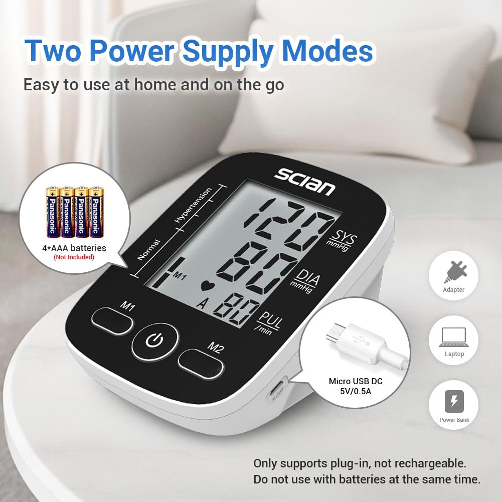 Automatic Upper Arm Blood Pressure Monitor with Large Cuff D9101