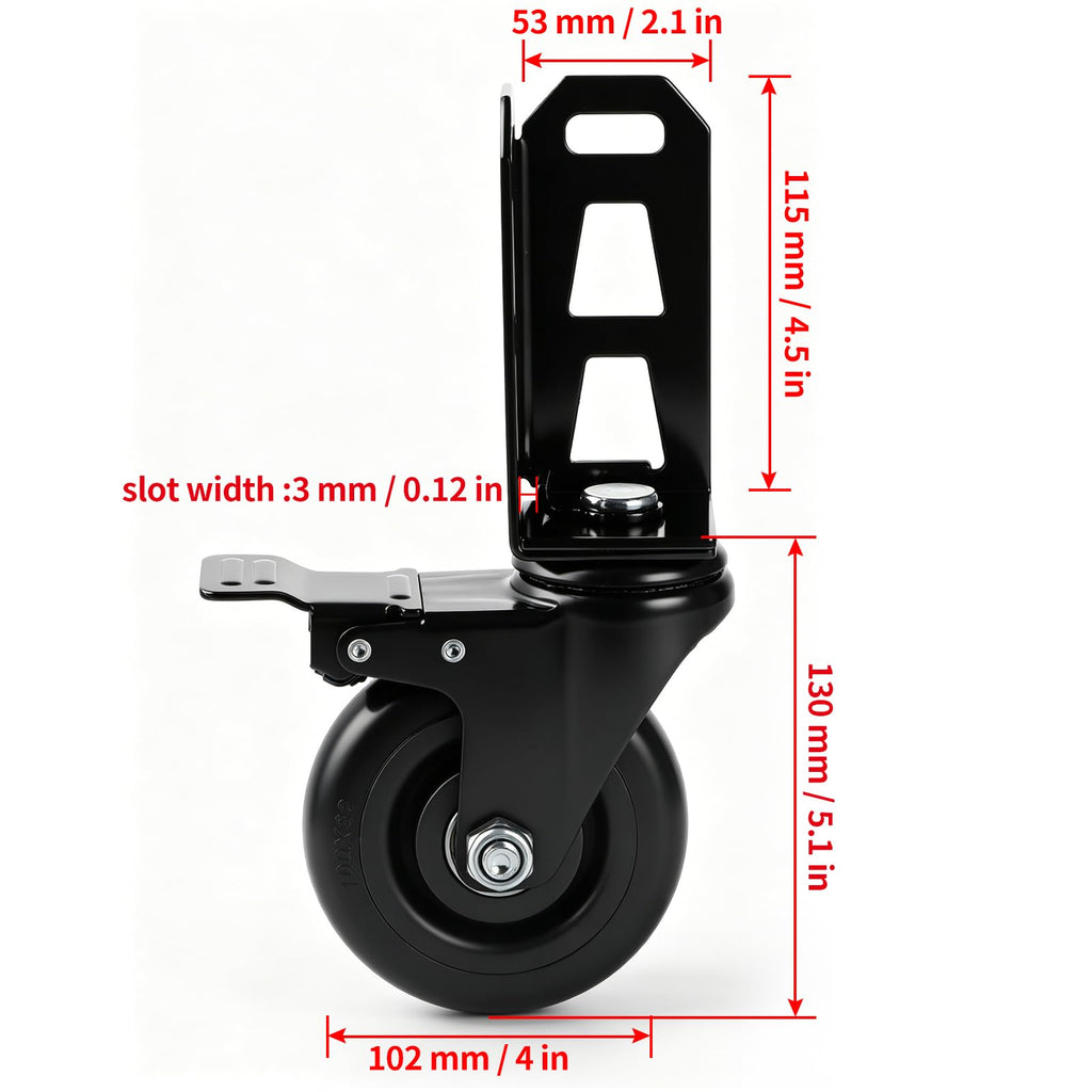 4" Storage Rack Caster Wheels J5640