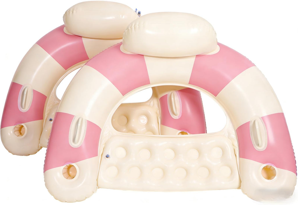 Inflatable Pool Float Chair with Cup Holders H7879