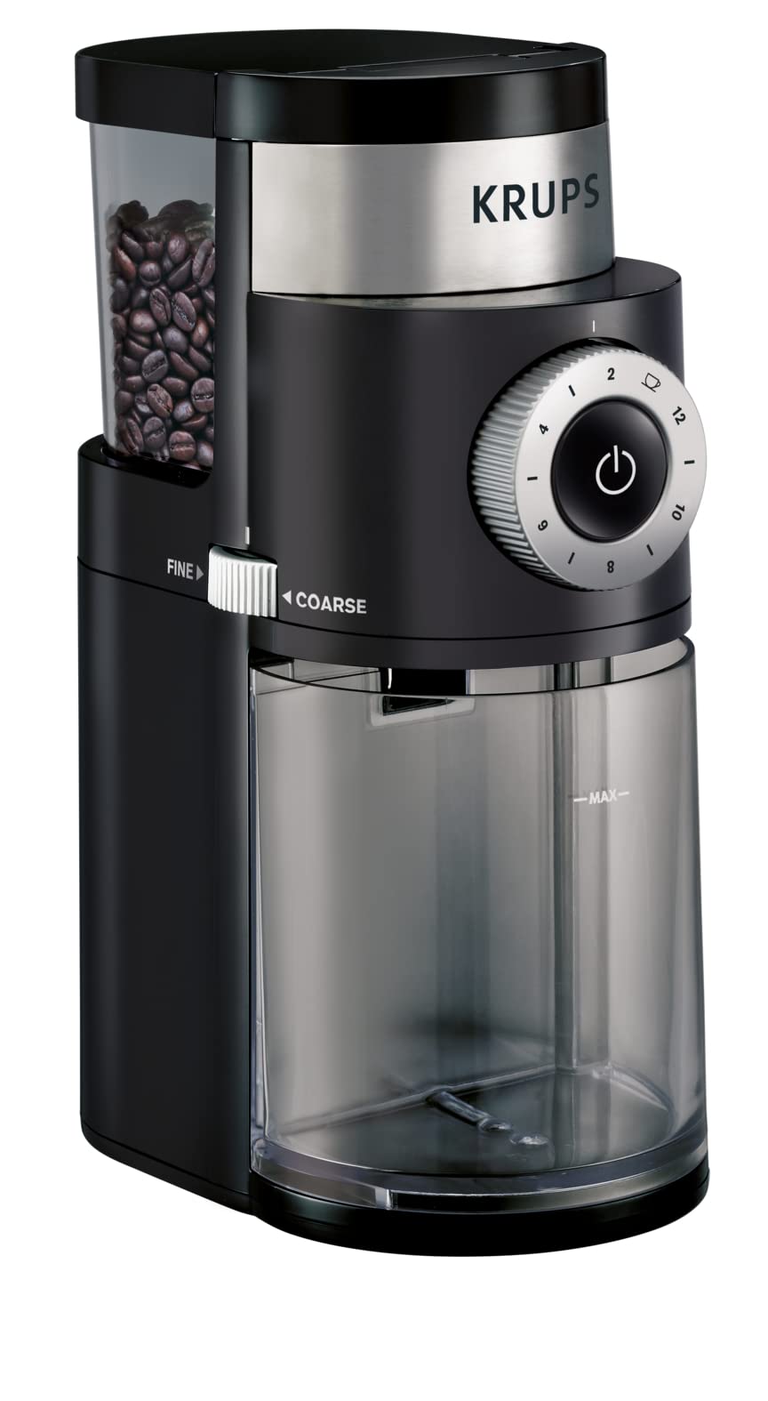 Burr Coffee Grinder 12 Settings 8 oz Stainless Steel N344