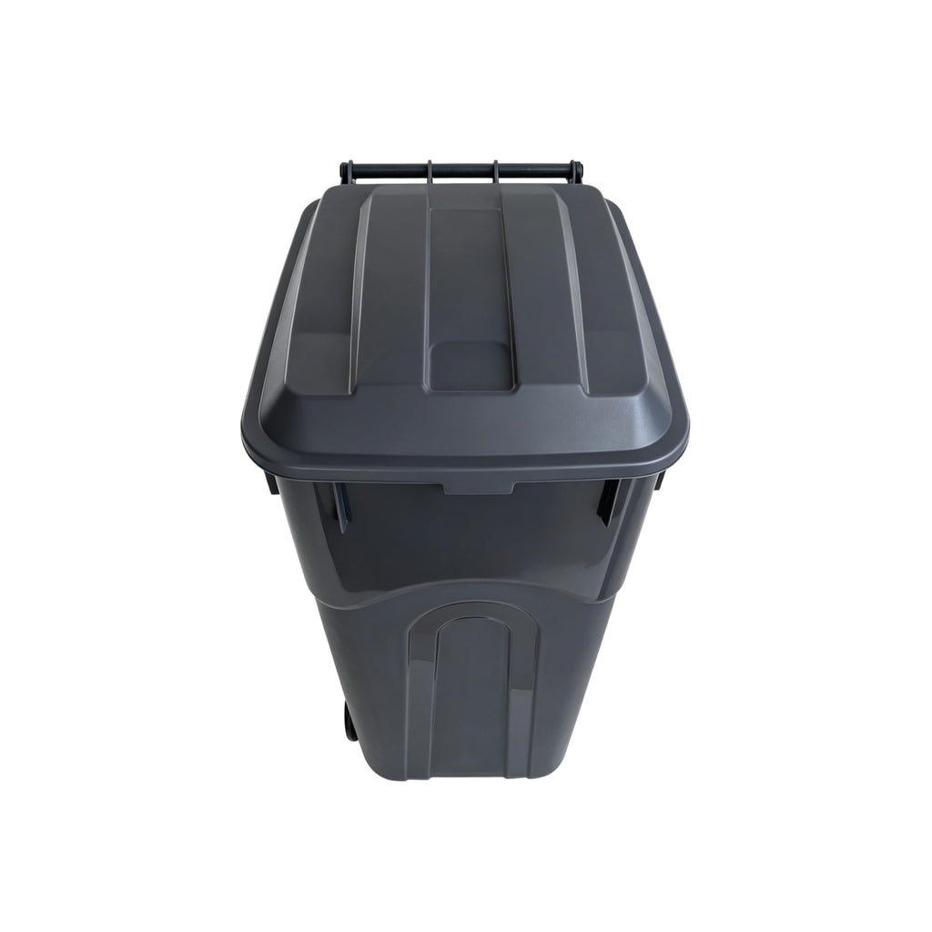 32 Gallon Wheeled Plastic Trash Can with Lid X92454