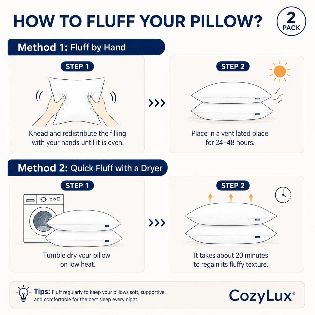 King Size Set of 2 Bed Pillows A785