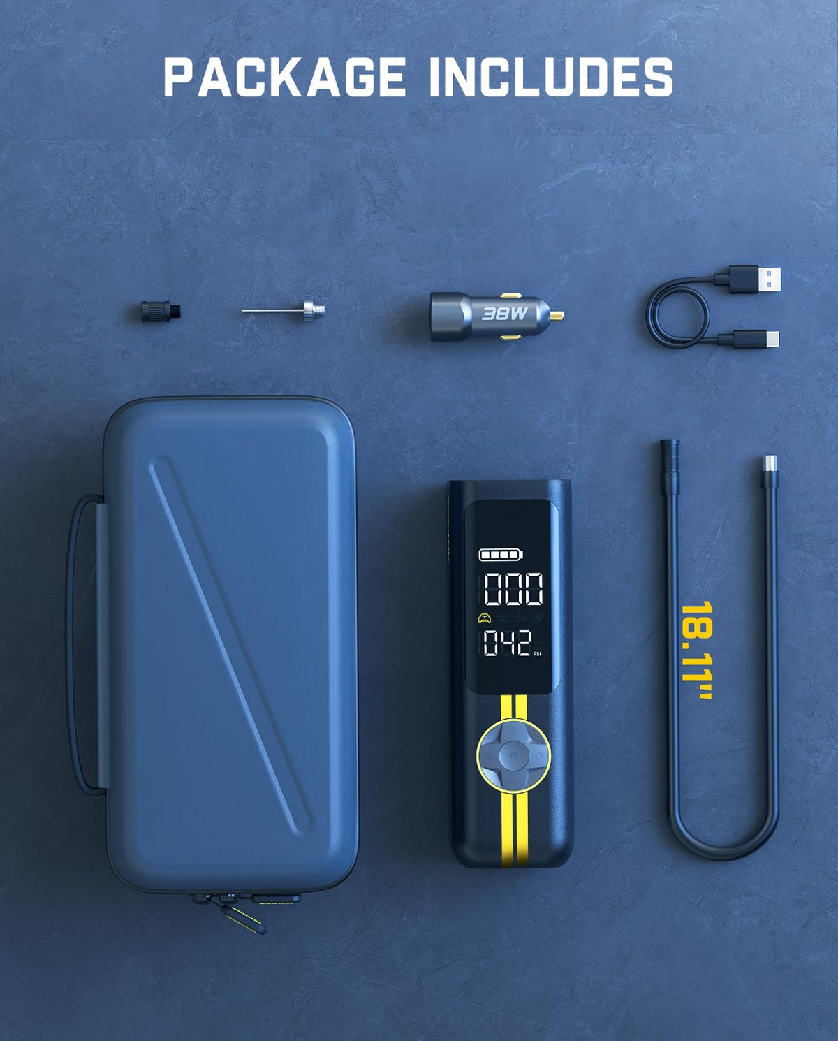 Portable Tire Inflator Air Pump U997