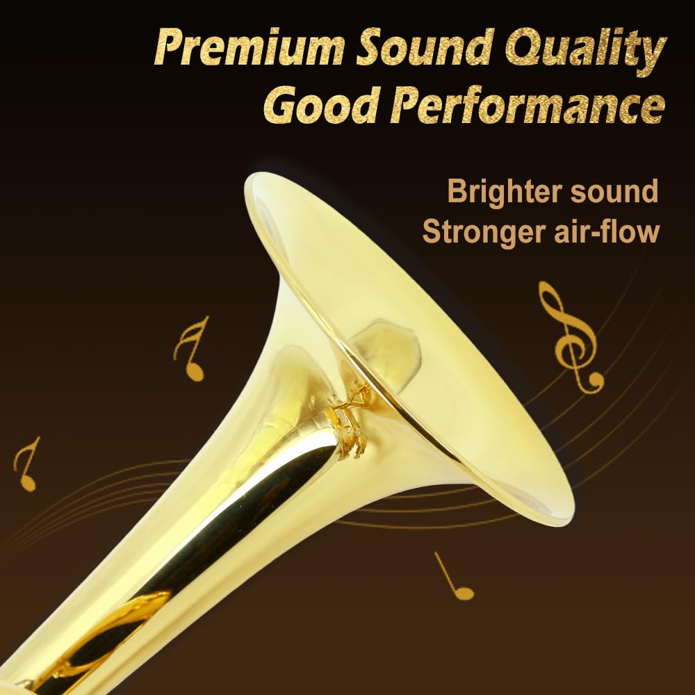 Bb Trumpet Standard Kit with Carrying Case 7C Mouthpiece Clean Cloth Gloves Brass Instrument Z477