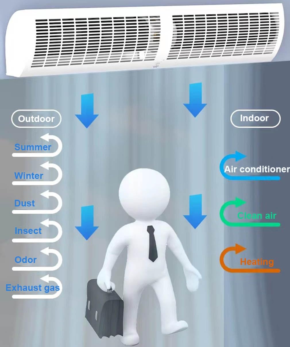 Over Door Air Curtain Fan with Remote Control 60cm M875