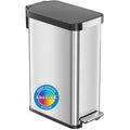 13.2 Gal / 50L Slim Step Pedal Kitchen Trash Can N7427