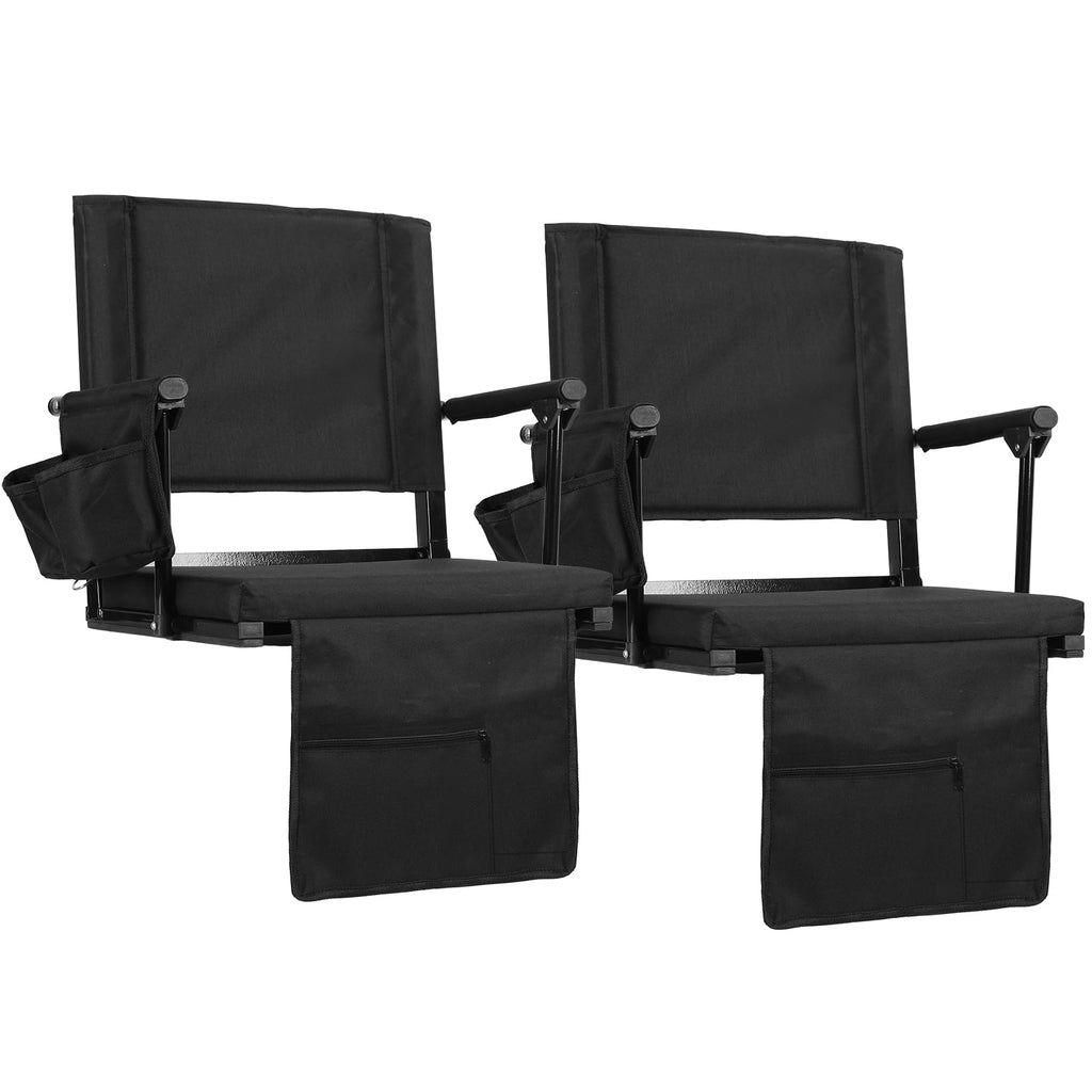 2 Pcs Folding Stadium Seat with Cup Holder F221